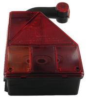 Galinis žibintas dešininis halogenas, 12V, raudona/gintarinė, Aspöck 244251007