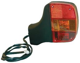 Galinis žibintas dešininis stačiakampis, raudona/gintarinė, 112x175mm AMP kištukas, Cobo 04311000