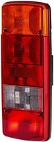 Galinis žibintas dešininis stačiakampis, 12/24V, raudona/gintarinė 343x75x133mm, Hella 2SK003567661