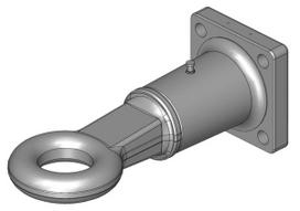Priekabos sukabinimo kilpa su flanšu Scharmüller Ø76mm F3 160x160, 006656320A02