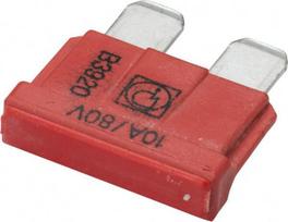 Automobilio saugiklis standartinis 80V, 10A, 19.7mm 10x Hella 8JS711683232