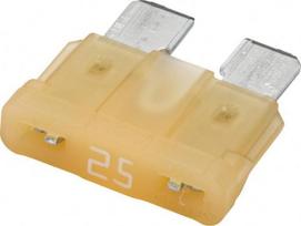 Automobilio saugiklis standartinis 32V, 25A, 18.6mm 50x Hella 8JS711689002