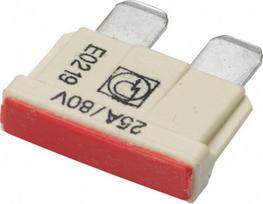 Automobilio saugiklis standartinis 80V, 25A, 19.7mm 10x Hella 8JS711683262