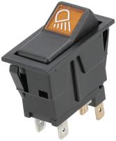 Klavišinis jungiklis 12V, 4 kontaktų SW10035KR