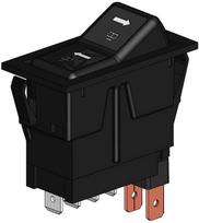 Klavišinis jungiklis 12V, 4 kontaktų SW10056KR
