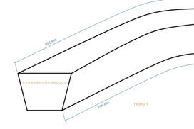Trapecinis diržas Husqvarna 12,50x794mm Li, 12,50x850mm 534 10 02-41, 5341002-41, 534100241