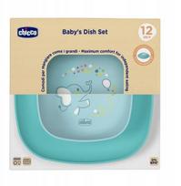 Chicco dubenėlio ir lėkštės rinkinys, mėlynas, 2 dalių