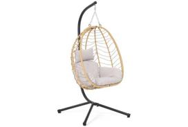 Pakabinamas krėslas Lugo, Black / Beige