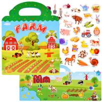 Farm lipdukų albumas Gyvūnai Daržovės lipdukai