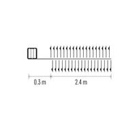 LED girlianda NANO, 4.5Vac (3xAA), 2.4m, 100 x LED, šiltai balta, su laikmačiu, EMOS