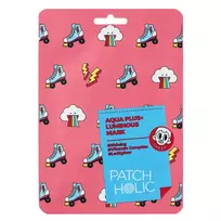 PATCH HOLIC Aqua Plus+ Luminous Mask intensyviai drėkinanti lakštinė veido kaukė 20ml