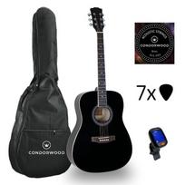Condorwood AD-150 BK akustinė gitara su rinkiniu STARTER