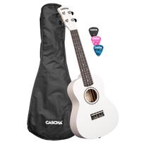 Koncertinė ukulelė Cascha Linden balta CUC106