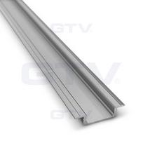 Aliuminio profilis LED juostoms (anoduotas, įfrezuojamas) 2m