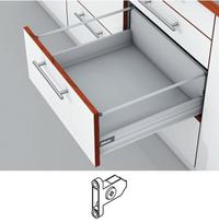 Blum Tandembox stalčius su šv. pritraukimo funkcija, H-204mm su 1 kartele, su prisukamu fasado laikikliu pilkas 350mm