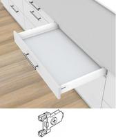 Blum Tandembox Antaro stalčius su šv. pritraukimo funkcija, H-98mm, su gręžiamu fasado laikikliu baltas 450mm