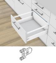 Blum Tandembox Antaro stalčius su šv. pritraukimo funkcija, H-224mm, su gręžiamu fasado laikikliu baltas 450mm