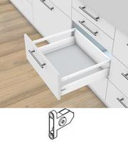 Blum Tandembox Antaro stalčius su šv. pritraukimo funkcija, H-193mm, su prisukamu fasado laikikliu baltas 450mm