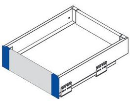 Rinkinys žemam A1 vidiniam stalčiui AXIS PRO baltas 1200x110mm