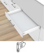 Blum Tandembox Antaro stalčius su šv. pritraukimo funkcija, H-98mm, su prisukamu fasado laikikliu pilkas 400mm