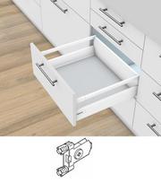 Blum Tandembox Antaro stalčius 65 kg su šv. pritraukimo funkcija, H-193mm, su gręžiamu fasado laikikliu pilkas 500mm
