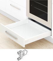 Blum Tandembox Antaro stalčius po orkaite su šv. pritraukimo funkcija, su gręžiamu fasado laikikliu baltas 500mm