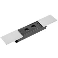 Rozečių blokas PRESTINO, 2xschuko, USB A+C, HDMI 2.0, RJ45, 1,5m laidas, aliuminis