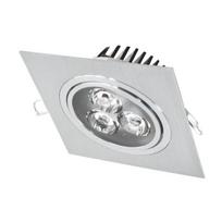 Įmontuojamas kvadratinis metalinis LED šviestuvas "Lens" 3W