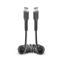 SBS TECABLETYPCCSK USB-C spiralinis laidas - USB-C 0,5 m - juodas