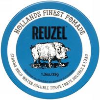 Pomada plaukų formavimui REUZEL Blue Strong Hold Water Soluble High Shine Pomade REU210, stipri fiksacija, intensyvus blizgesys, 35 g