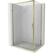 Dušo kabina Mexen Exo, stumdomos durys, 120 x 80 cm, transparent/gold