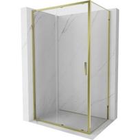 Dušo kabina Mexen Exo, stumdomos durys, 130 x 80 cm, transparent/gold