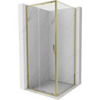 Dušo kabina Mexen Exo, stumdomos durys, 95 x 95 cm, transparent/gold