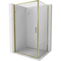 Dušo kabina Mexen Exo, varstomos durys, 95 x 75 cm, transparent/gold