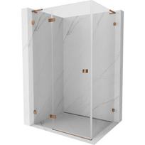 Dušo kabina Mexen Lunar L, kairė, 100 x 70 cm, transparent/rose gold