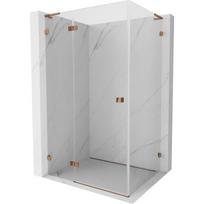Dušo kabina Mexen Lunar L, kairė, 85 x 80 cm, transparent/rose gold