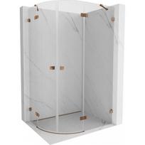Dušo kabina Mexen Lunar, pusapvalė, dešinė, 100 x 90 cm, transparent/rose gold
