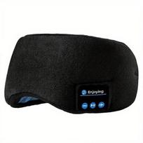 Miego kaukė su belaidėmis ausinėmis bluetooth unisex, juoda, VIENAS DYDIS