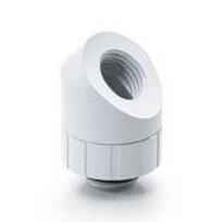 Bitspower Artemis 45 Degree Fitting – rotatable, arctic white