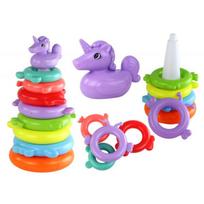 Žaislinė piramidė su žiedais Lea Toys Vienaragis