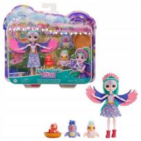 Enchantimals Filia Finch lėlė ir graži papūgų šeima