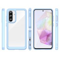 Išorinės erdvės dėklas Samsung Galaxy A26 stiklui su lankstiniu rėmu - Mėlynas