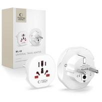 Tech-Protect Universalus kelioninis adapteris į ES - baltas