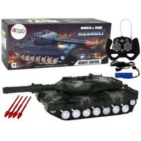 Nuotoliniu būdu valdomas tankas Lean toys, žalias
