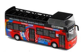 Žalias dviaukštis autobusas su atidaromis durimis