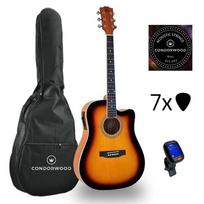 Condorwood AD-200 SB elektro-akustinė gitara su rinkiniu STARTER