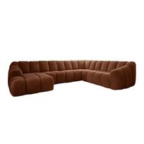 Terakotos spalvos kampinė sofa (su dešiniuoju kampu/„U“ formos) Shell – Miuform