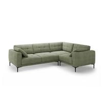 Žalios spalvos kampinė sofa (su dešiniuoju kampu/„L“ formos) Bemy – Micadoni