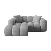 Šviesiai pilkos spalvos iš šenilinio audinio kampinė sofa (su kairiuoju kampu/su gultu) Treno – Cosmopolitan Design