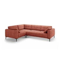 Raudonos plytų spalvos kampinė sofa (su kairiuoju kampu/„L“ formos) Bemy – Micadoni